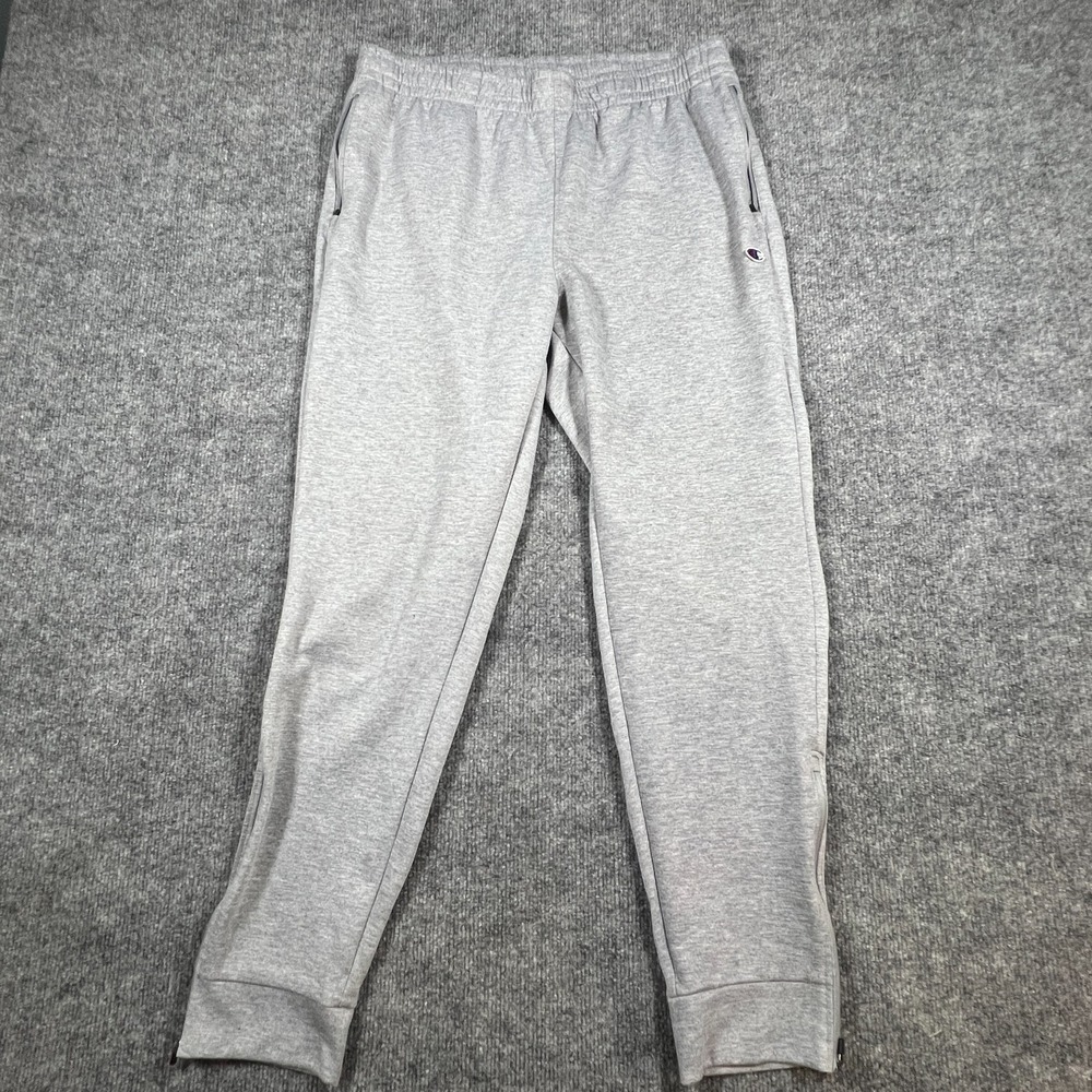 Champion Joggers Pants Mens Large Heathered Gray Stretch Athleisure Gym Training